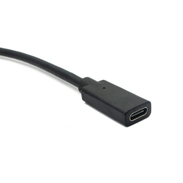 Panel Mount Left Angle USB 3.1 Type C Extension Cable with screw - Imagen 4