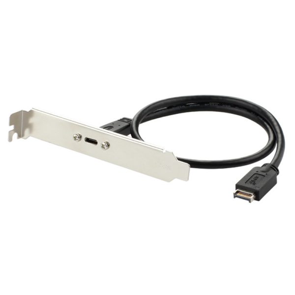 Panel Mount USB Type-E to USB 3.1 Type C Male to Female Extension Cable - Imagen 5