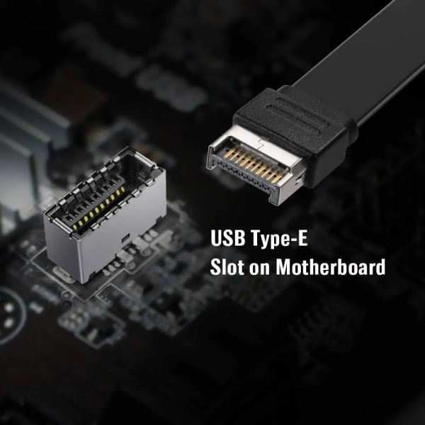 Flat USB Type-E Panel Mount Cable Male to USB 3.1 Type C Female MotherBoard Panel Mount Extension Cable - Imagen 4