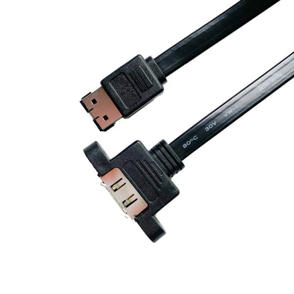 eSATA Panel Mount Cable Male to Female Extension Cable - Imagen 3