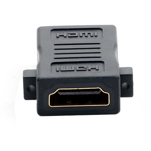 4K HDMI 2.0 Adaptador de acoplador de montaje en panel con orificio roscado hembra a hembra