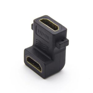 Adaptador de acoplador de montaje en panel HDMI 2.0 4K de ángulo de 90° con orificio roscado hembra a hembra