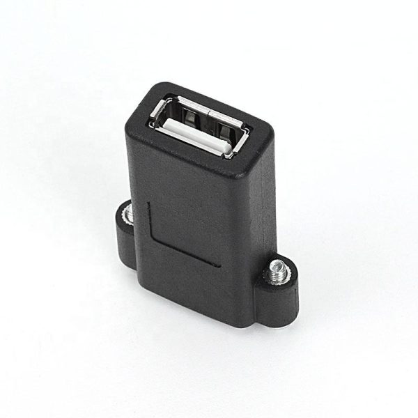 USB 2.0 B to A Panel Mount Adapter Coupler Female to Female - Imagen 3