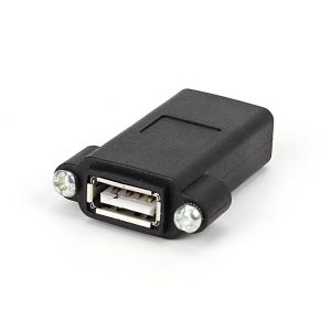 Adaptador USB 2.0 B a A para montaje en panel Acoplador hembra a hembra