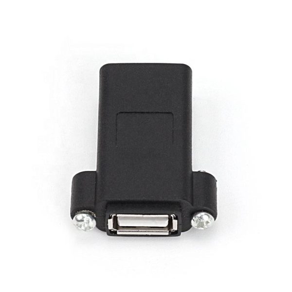 USB 2.0 B to A Panel Mount Adapter Coupler Female to Female - Imagen 2