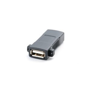 USB 2.0 A Adaptador de montaje en panel Acoplador hembra-hembra con orificio roscado