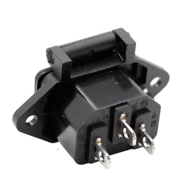 AC Waterproof C14 Male to Female Power Socket with Cover - Imagen 4