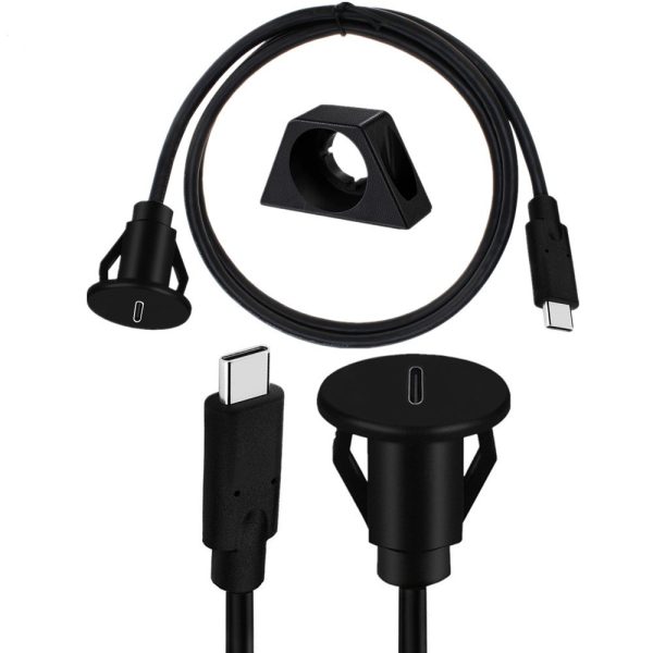 Flush Mount Usb C Port USB Type-C Extension Cable - Imagen 3