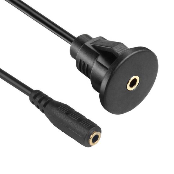 Single Port 3.5mm Car Mount Flush Cable Female to Female - Imagen 4