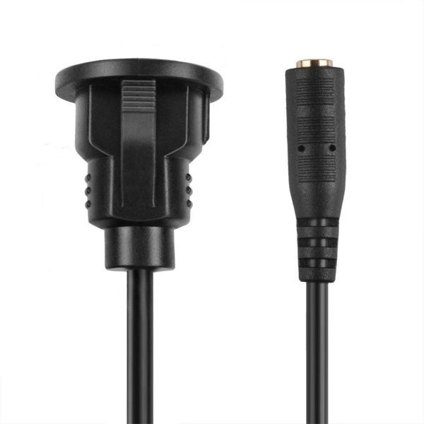 Single Port 3.5mm Car Mount Flush Cable Female to Female - Imagen 2