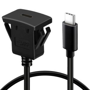 Cable alargador cuadrado USB tipo C para empotrar en el coche