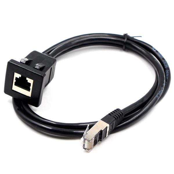 Square FTP RJ45 Flush Mount male to female Extension Cable - Imagen 3