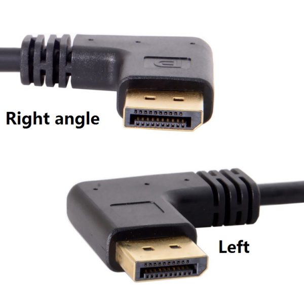 Angle DisplayPort Panel Mount Cable, DP 1.2 male to female Extension Cable - Imagen 4