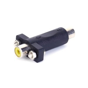 Acoplador adaptador de audio de montaje en panel RCA hembra a hembra