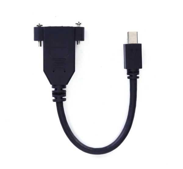 Mini DisplayPort Male to Displayport Female Panel Mount Cable, Mini Dp to DP Panel Mount Cable - Imagen 3