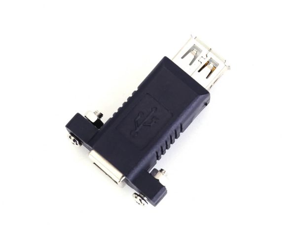 Panel Mount USB 2.0 A to B Coupler Adapter with Screw Hole Female to Female - Imagen 5