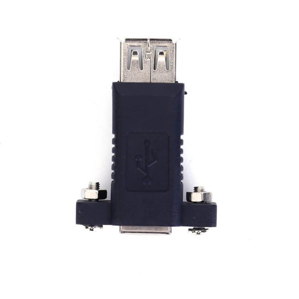 Panel Mount USB 2.0 A to B Coupler Adapter with Screw Hole Female to Female - Imagen 4