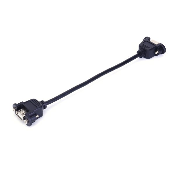 USB 2.0 A to B Panel Mount Cable, Female to Female - Imagen 3