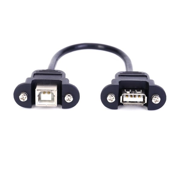 USB 2.0 A to B Panel Mount Cable, Female to Female - Imagen 2