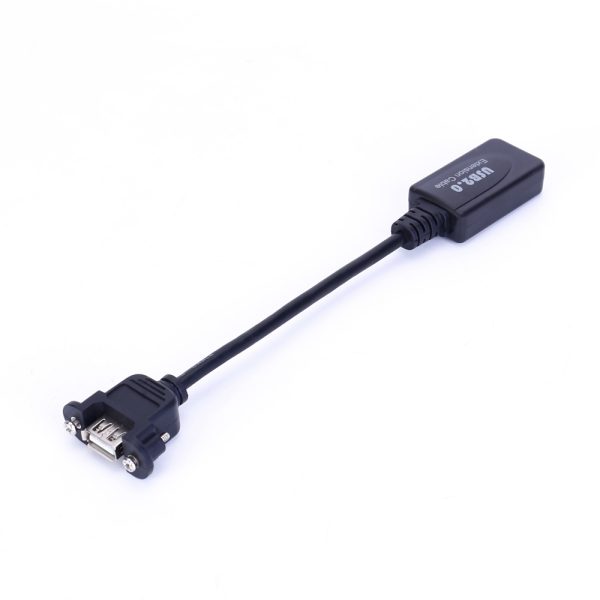 USB Panel Mount Cable with Booster, USB 2.0 Female to Female Cable - Imagen 4